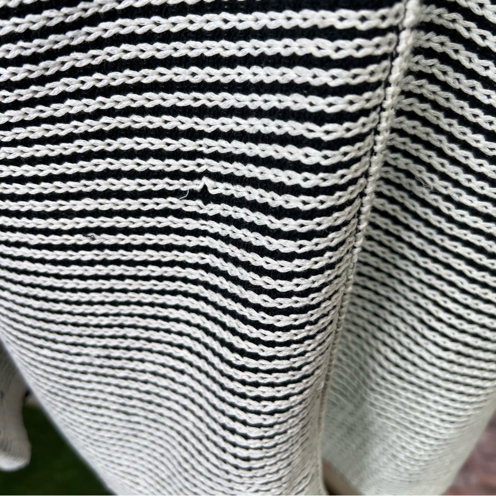 LAFAYETTE 148 NEW YORK Quiet Luxury Black and White Open Cardigan, M/L - Picture 6 of 11